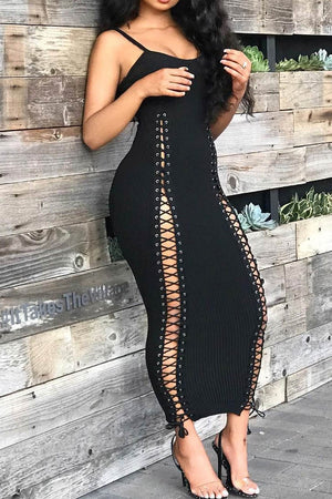 "Laced Up" Maxi Dress