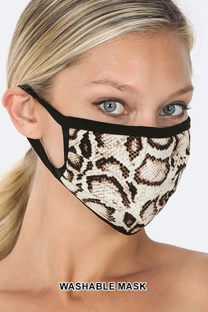 Snakeskin Printed Mask